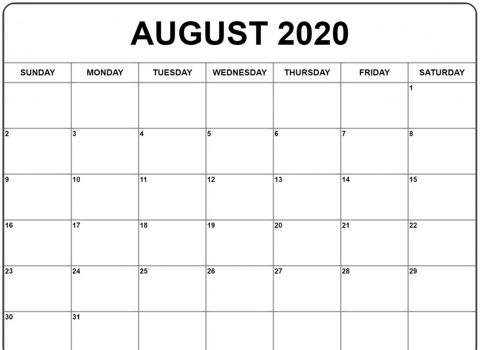 August  Calendar Template  Printable calendar template,
