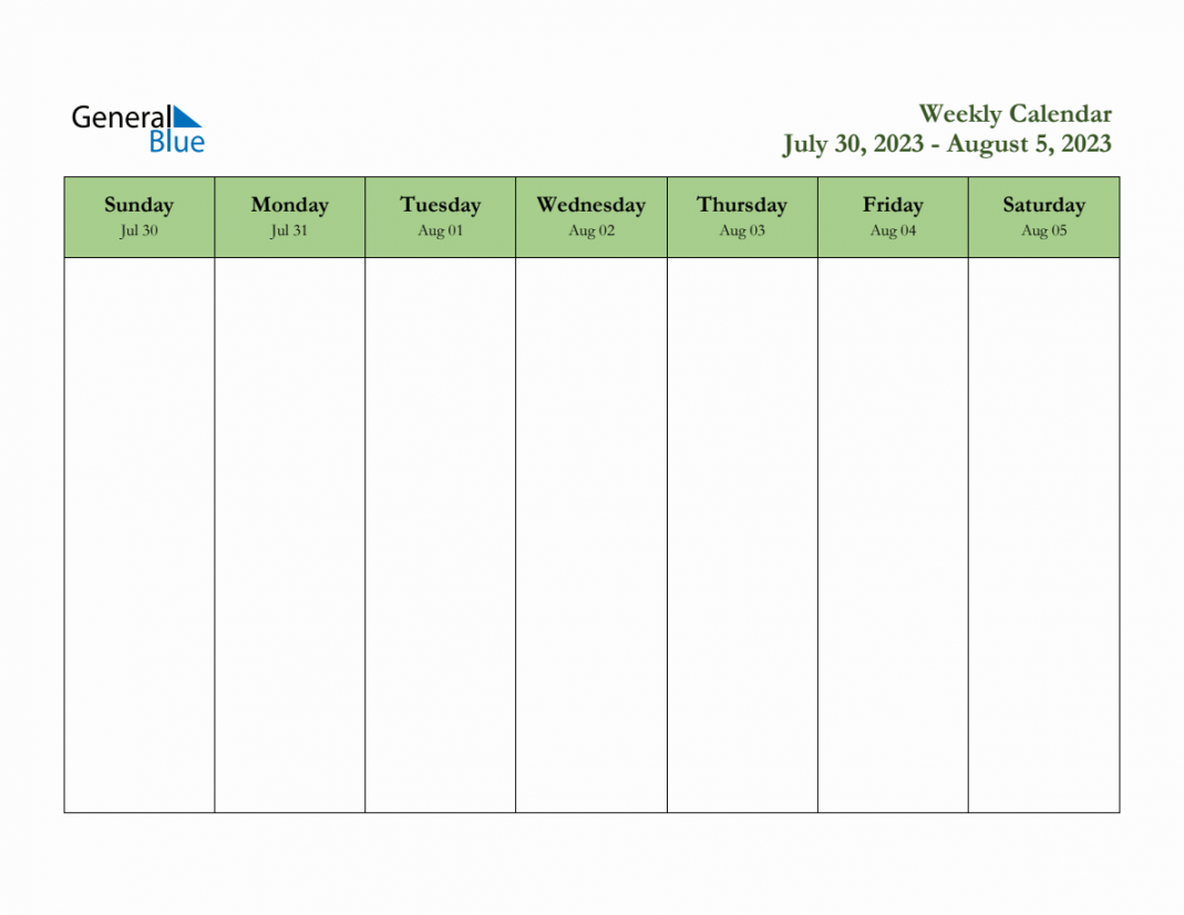 Free Printable Weekly Planner for July  to August ,