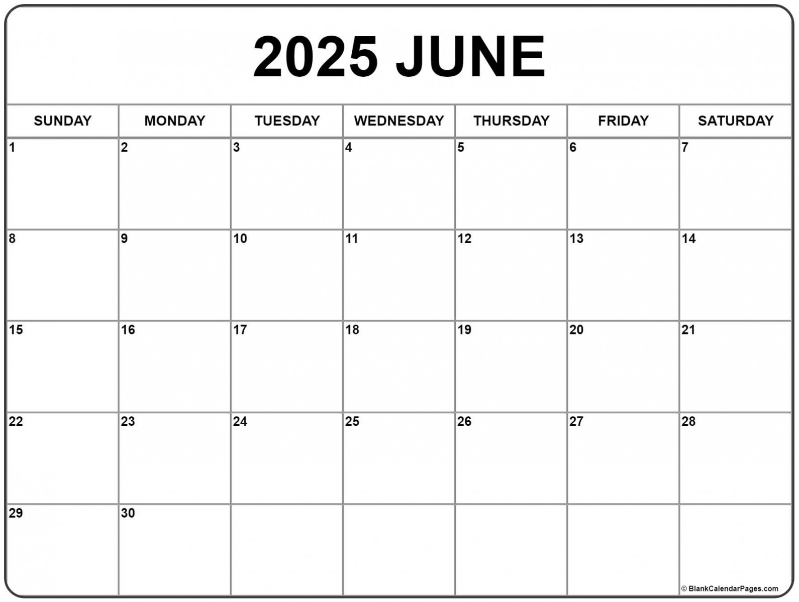 June  calendar  free printable calendar