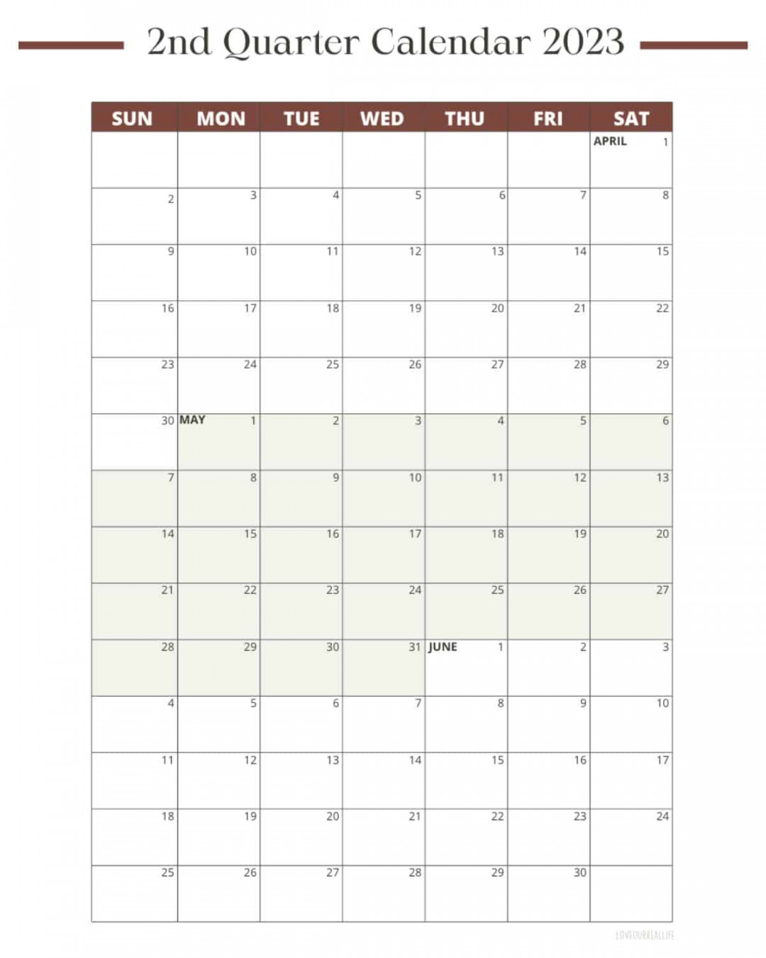Month Calendar Printables: 202 and  ⋆ Love Our Real Life