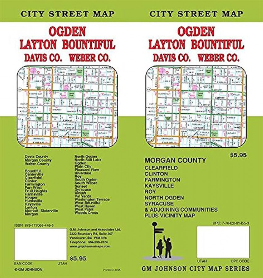 Ogden / Layton / Bountiful / Weber Co/Davis Co/Morgan Co, Utah Street Map