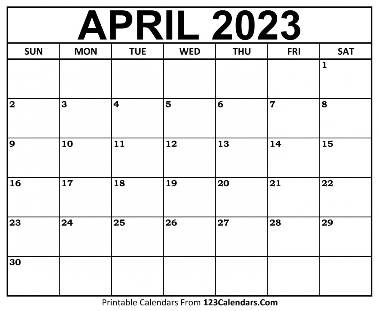 Printable April  Calendar Templates - Calendars