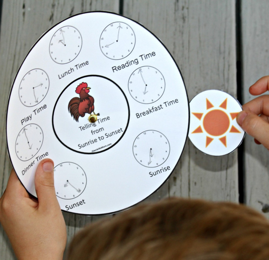 Telling Time from Sunrise to Sunset STEM Worksheets