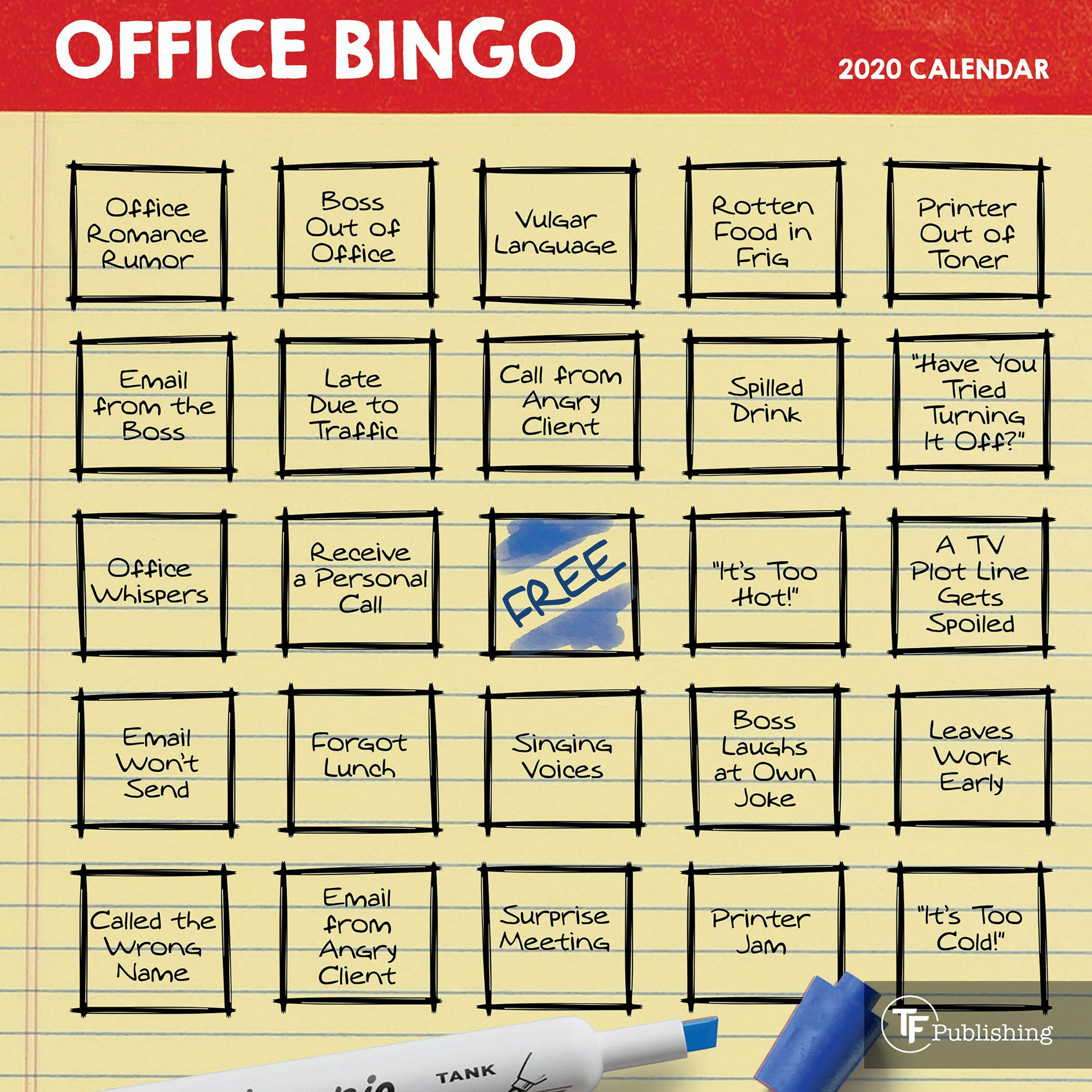 Turning Stone Bingo Calendar For February   Office bingo