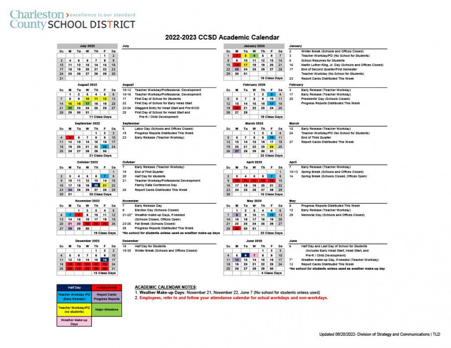 ❤️ West Clark Community Schools Calendar - [PDF]