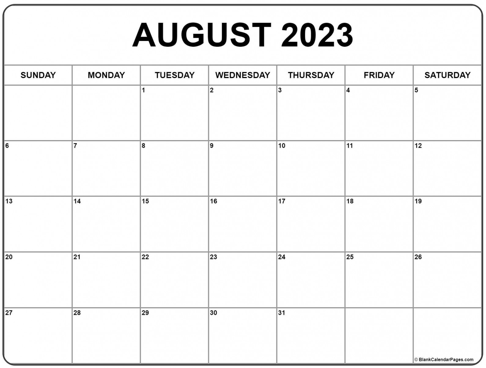 August  calendar  free printable calendar