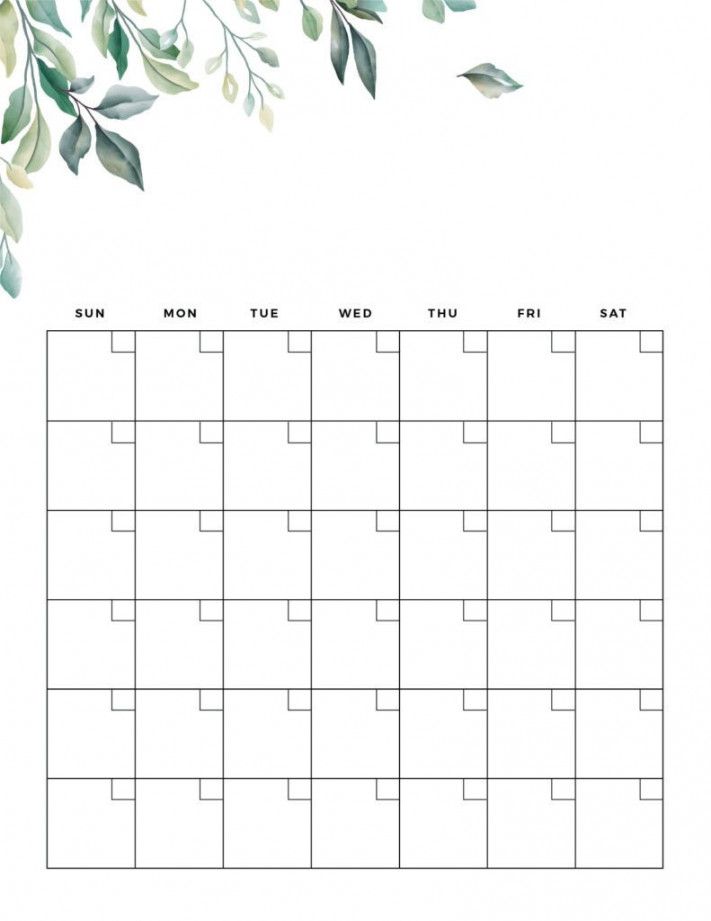 Best Printable Blank Calendar Templates  Blank calendar pages