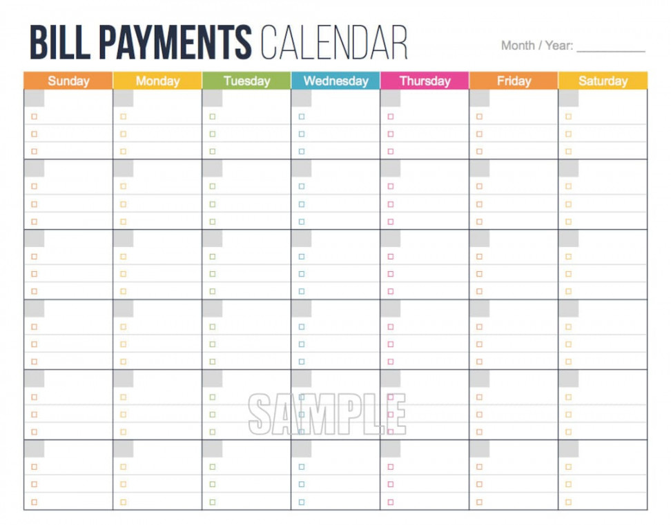 Bill Payments Calendar Personal Finance Organizing Printables, Financial  Binder, Bill Tracker, Digital Planner, Fillable PDF, Expenses - Etsy