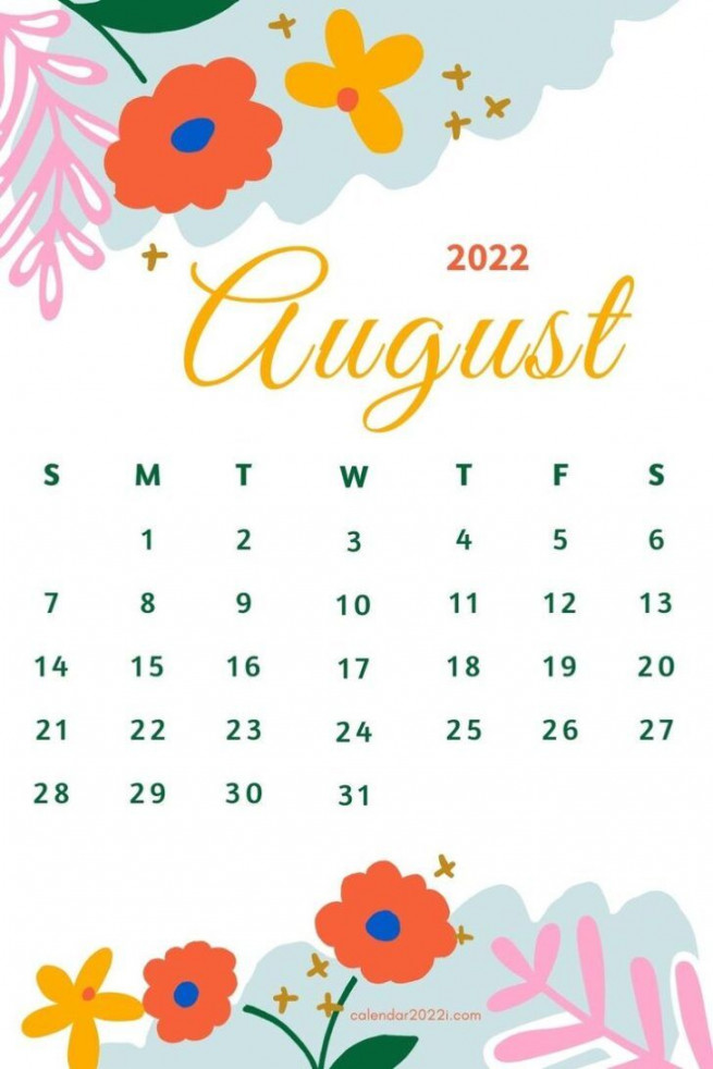 Calendar August  Printable  Printable calendar template, Free