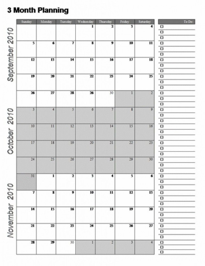 Calendar Template  Months Per Page  Blank calendar template