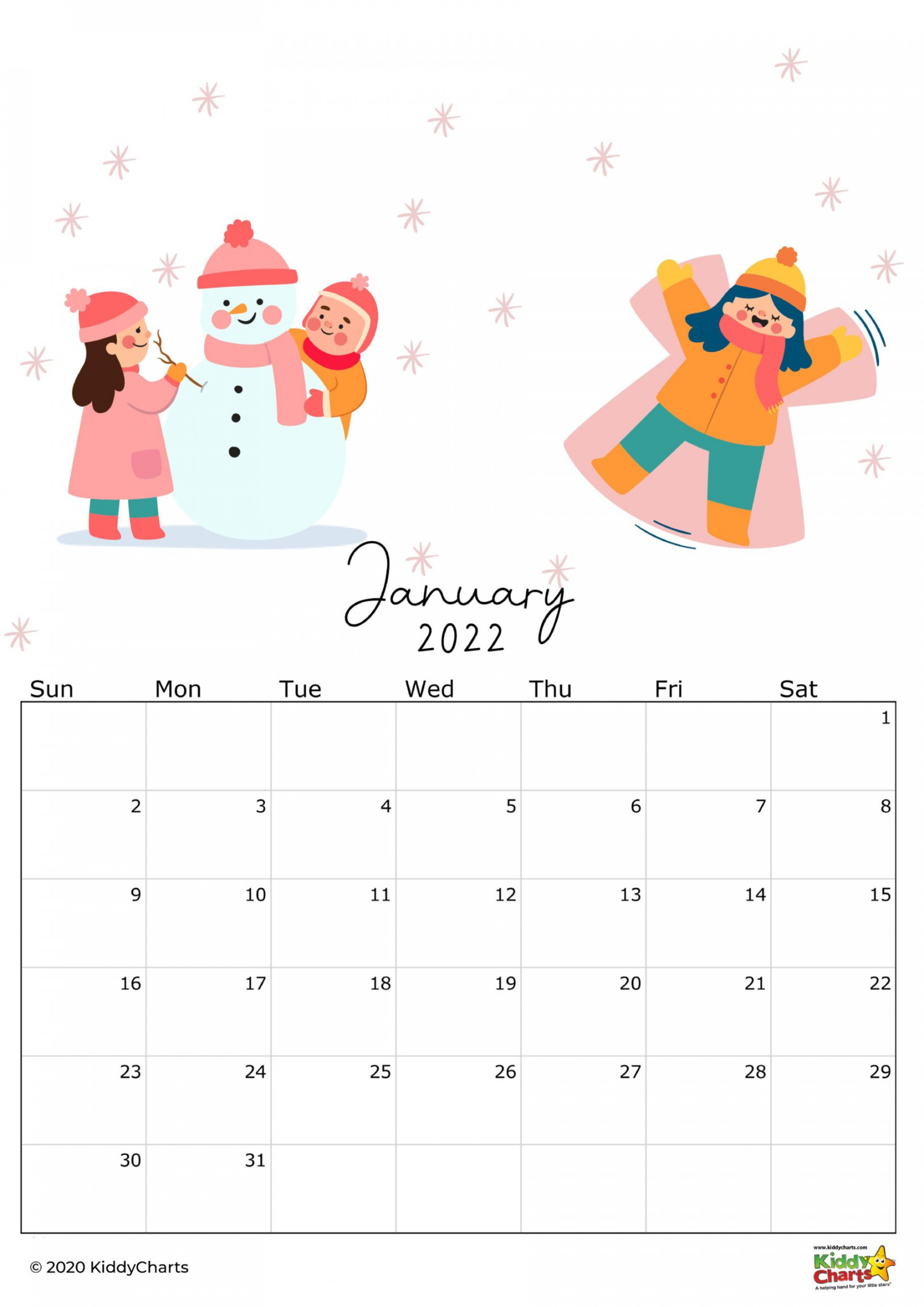 Calendar thats Printable Kids - Monthly Snapshots
