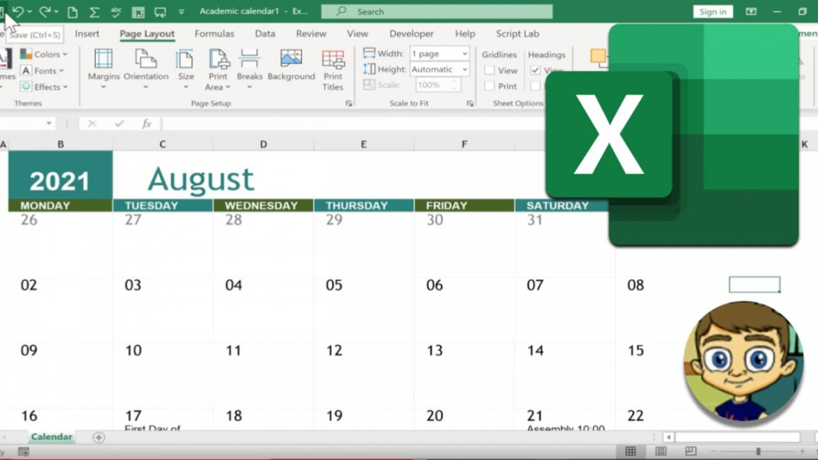 Creating a Calendar in Excel