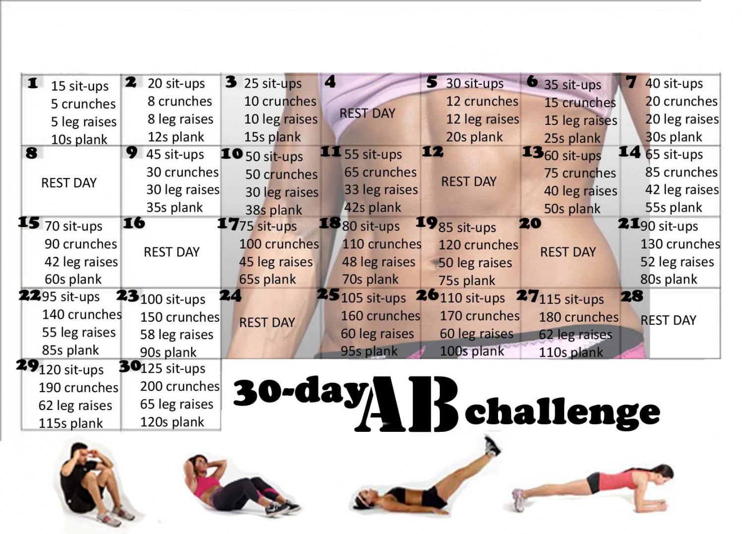 Day Ab Challenge  Fit Bitch