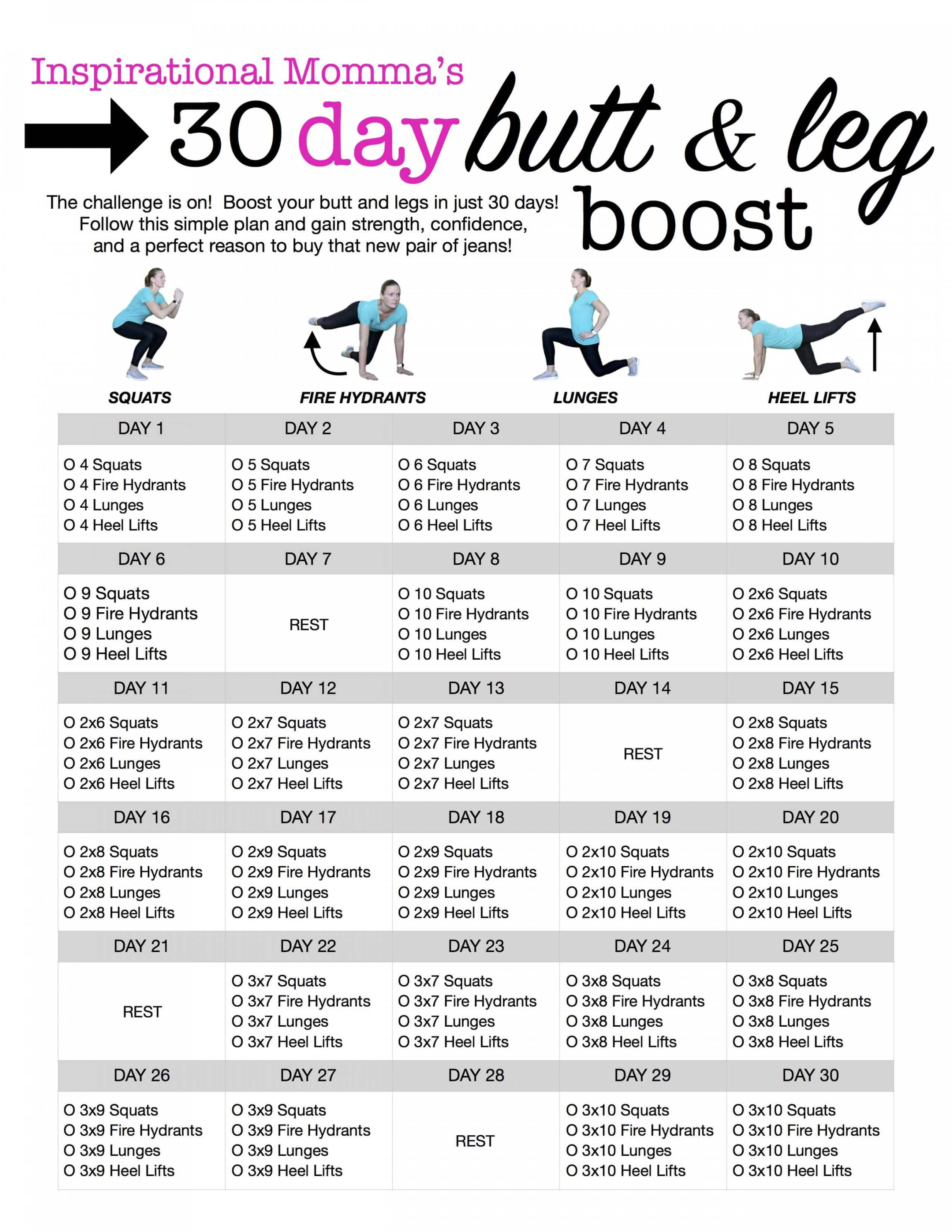 -Day Workout Challenge Butt & Leg Boost