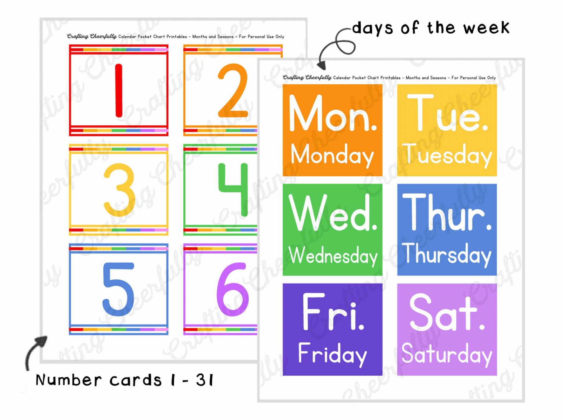 DIY Calendar Pocket Chart - Crafting Cheerfully
