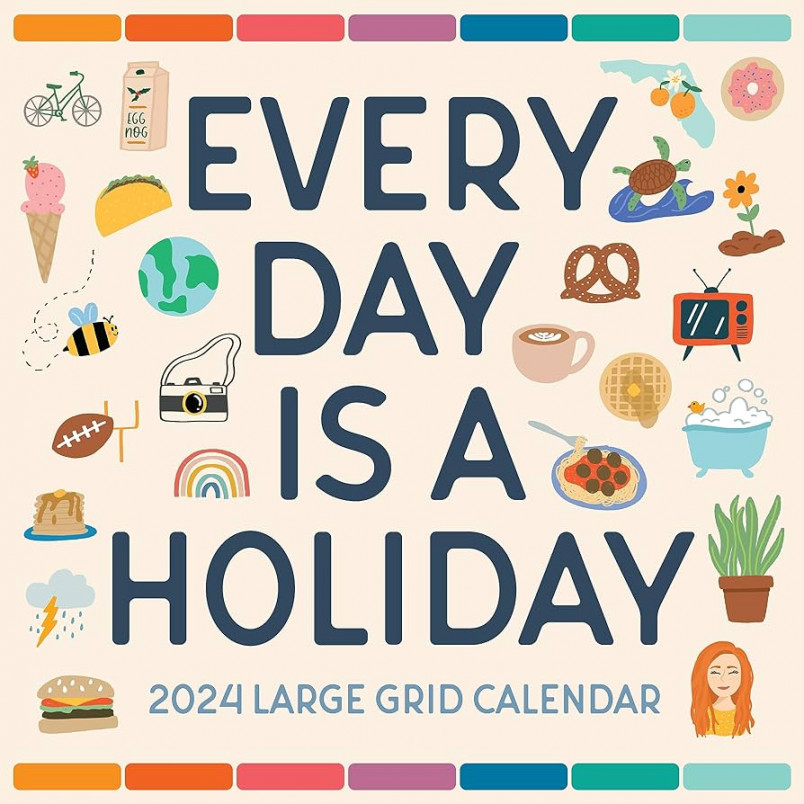 Every Day Is A Holiday  Wall Calendar, Large Grid  x Inch  Marble  City Press  - Calendar