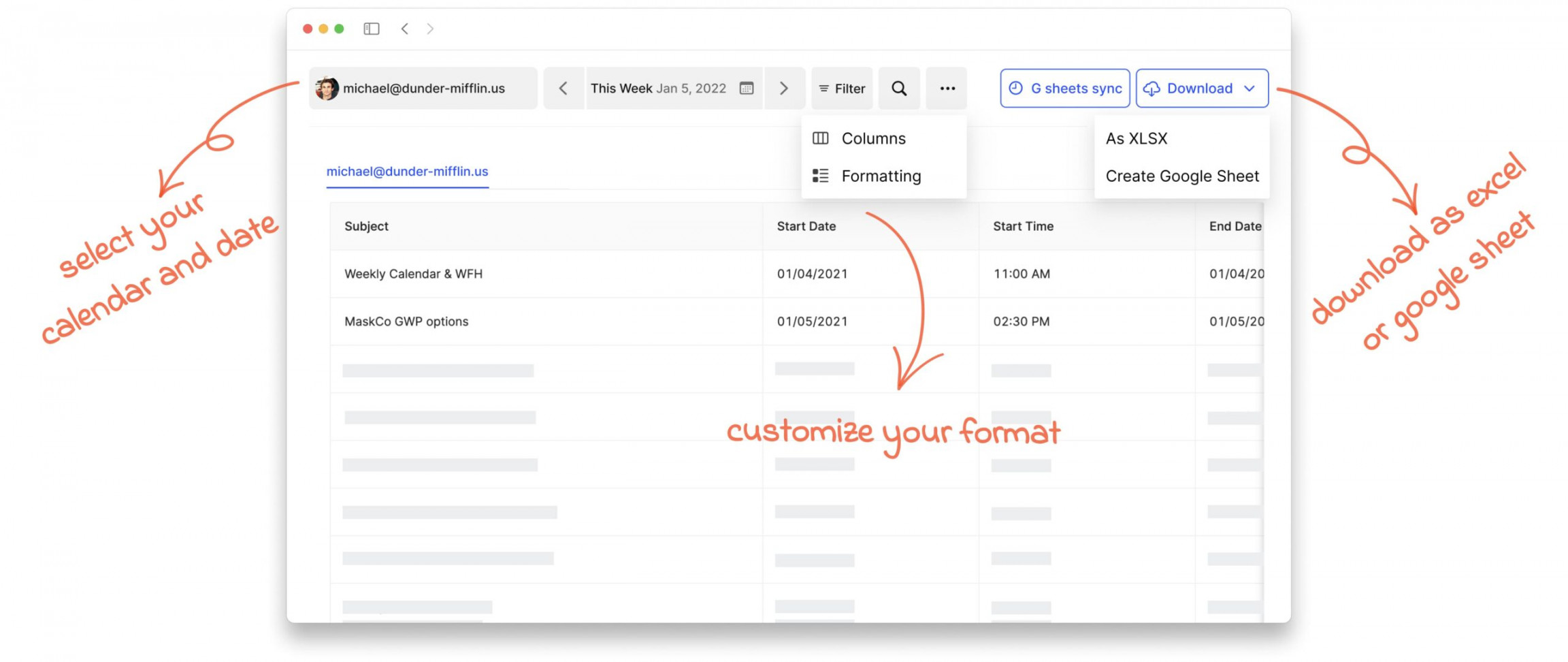 Export Google Calendar to Excel  Manually and Automatically
