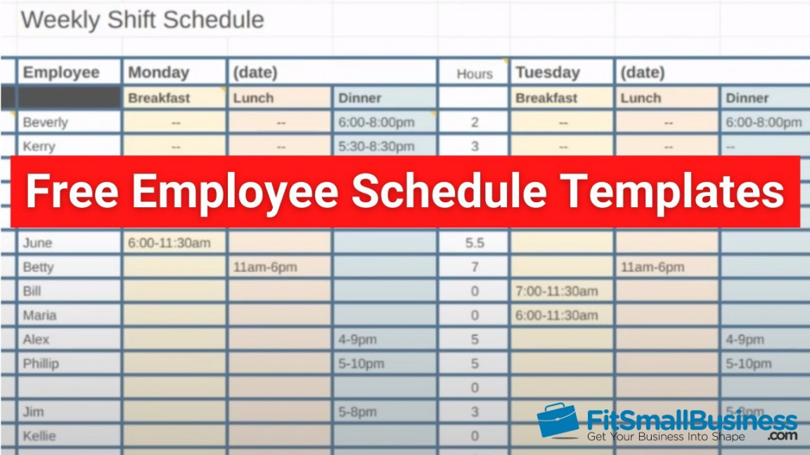 Free Employee Schedule Templates & Instructions