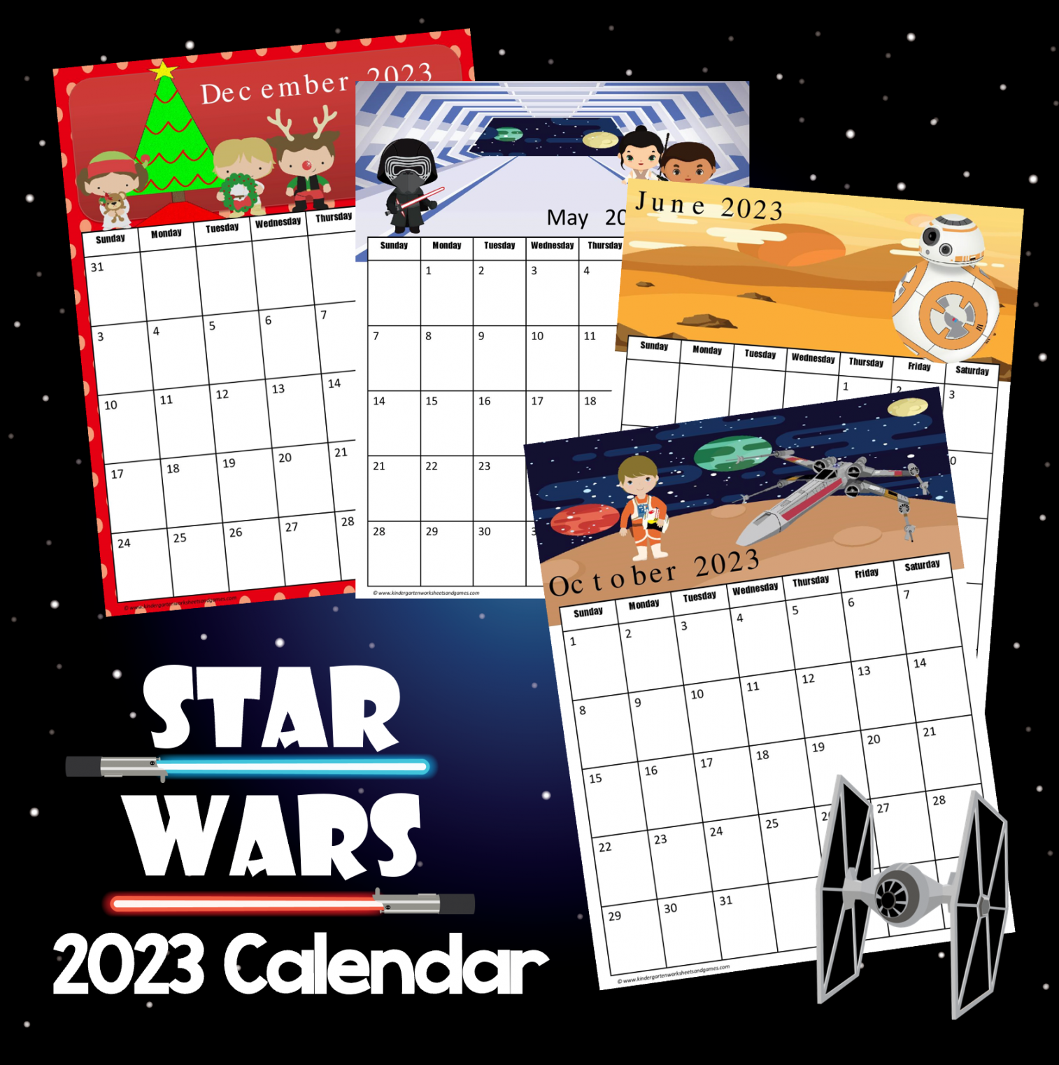 FREE FREE Star Wars Calendar  Printable