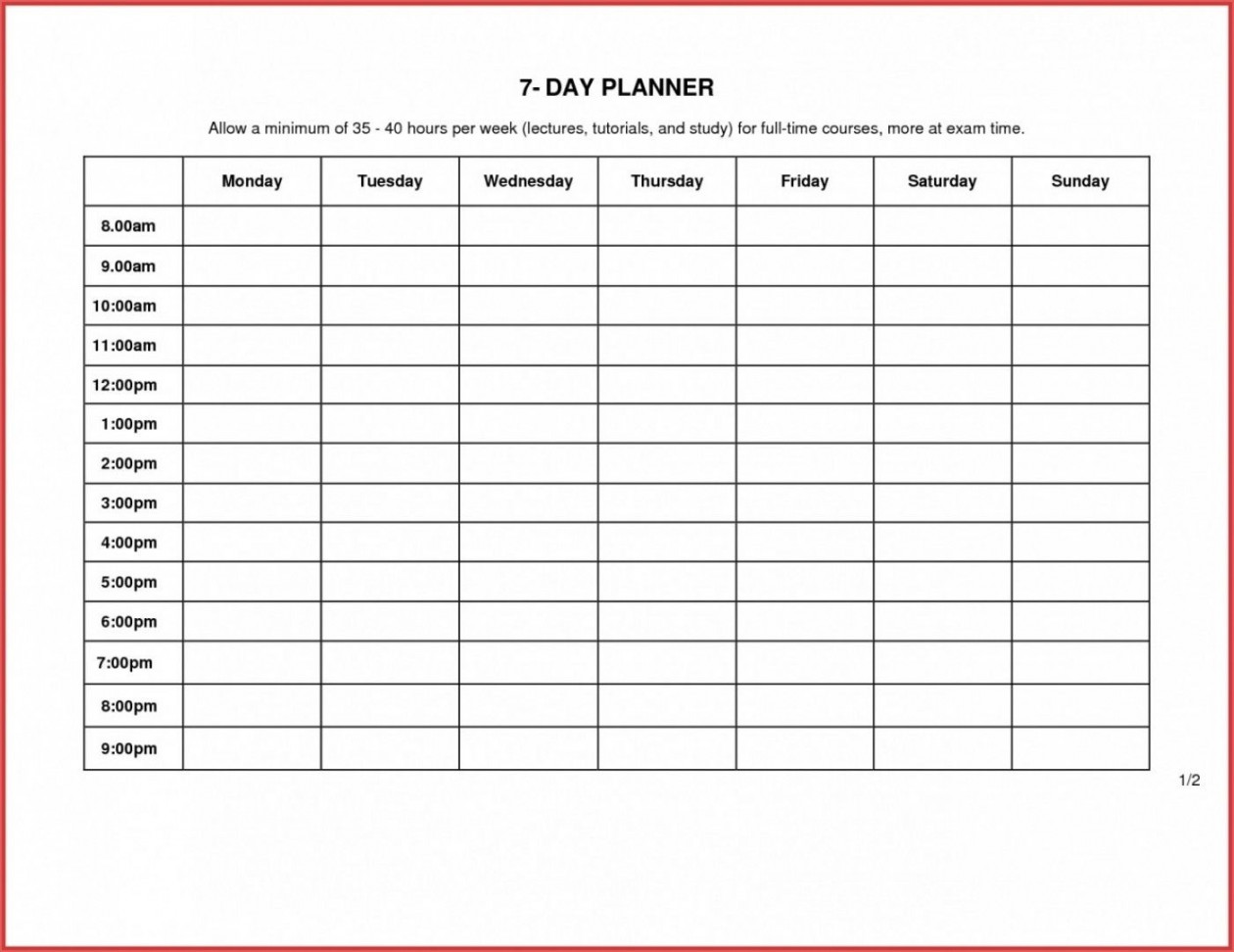 Free Printable  Day Weekly Calendar  Weekly calendar template