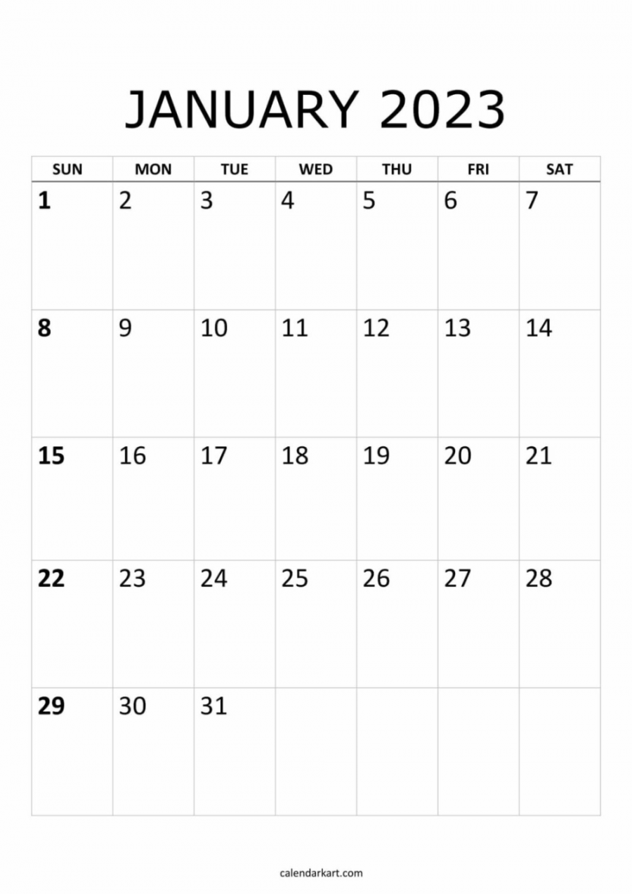 Free Printable January  Calendar -  Pages -  Free printable