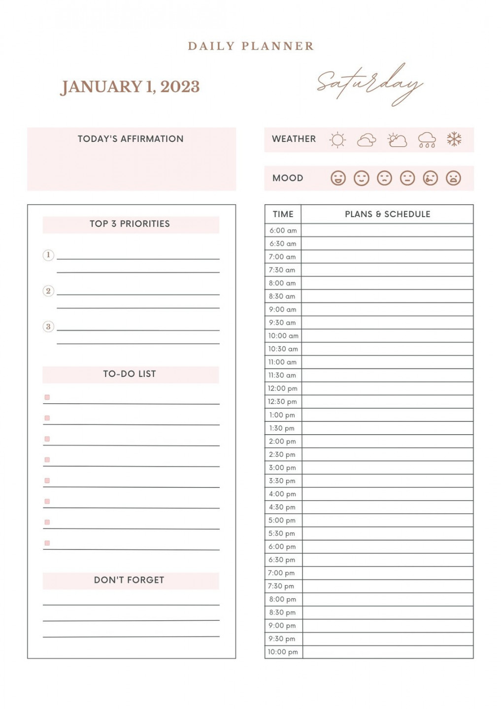 Free, printable planner templates to customize  Canva