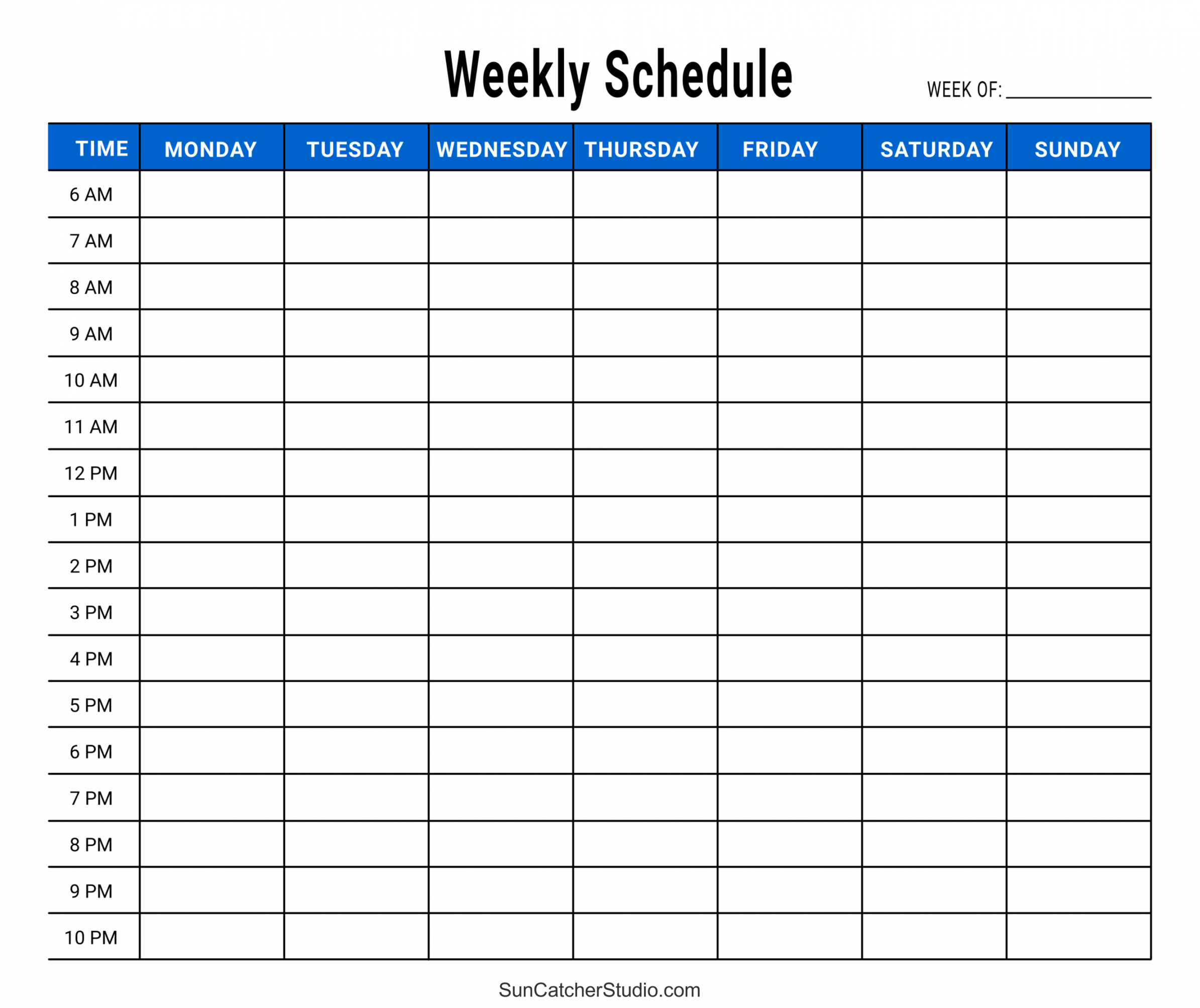 Free Printable Weekly Planner Templates (PDF) – DIY Projects