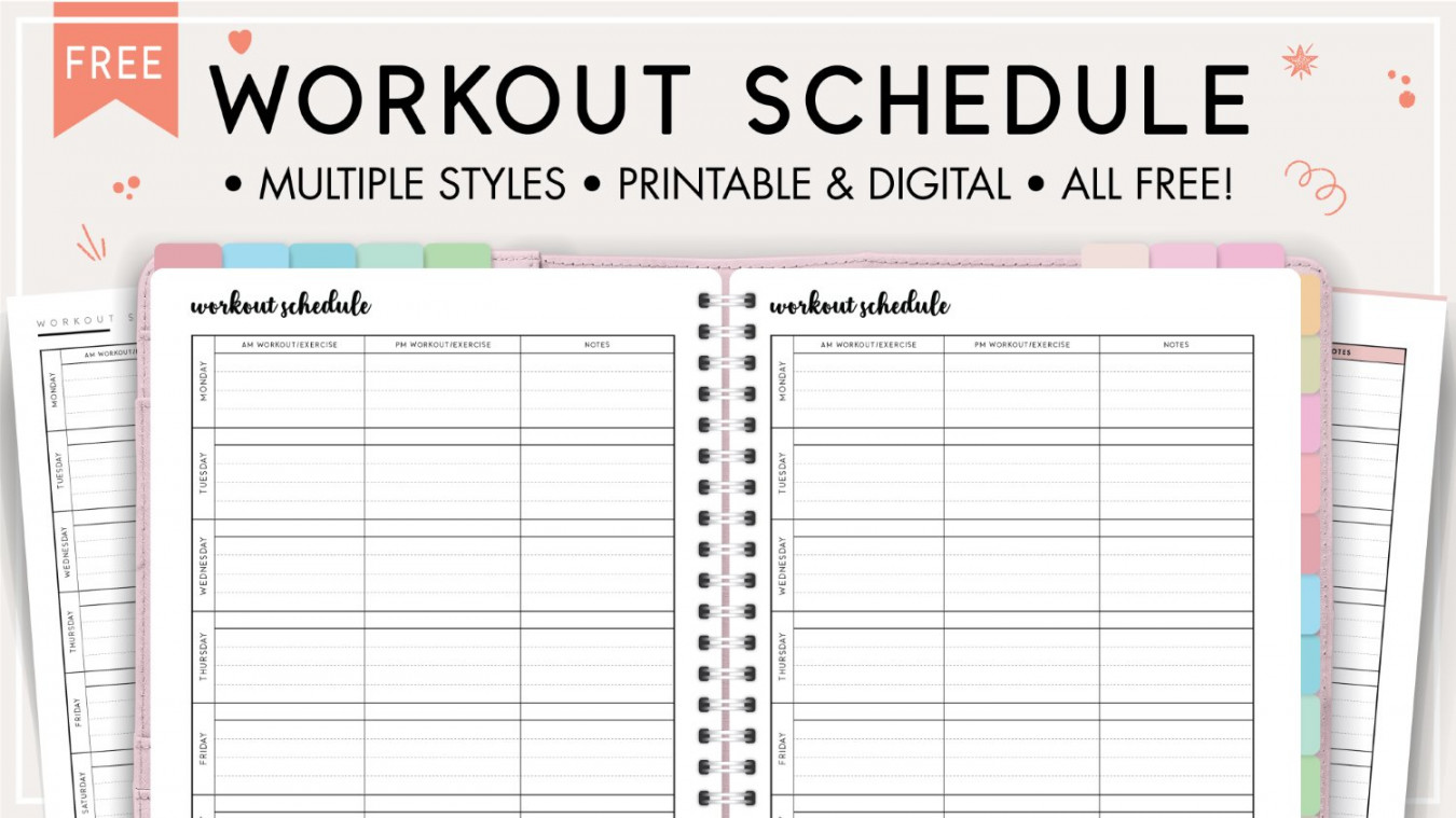 Free Printable Workout Schedule Template - World of Printables
