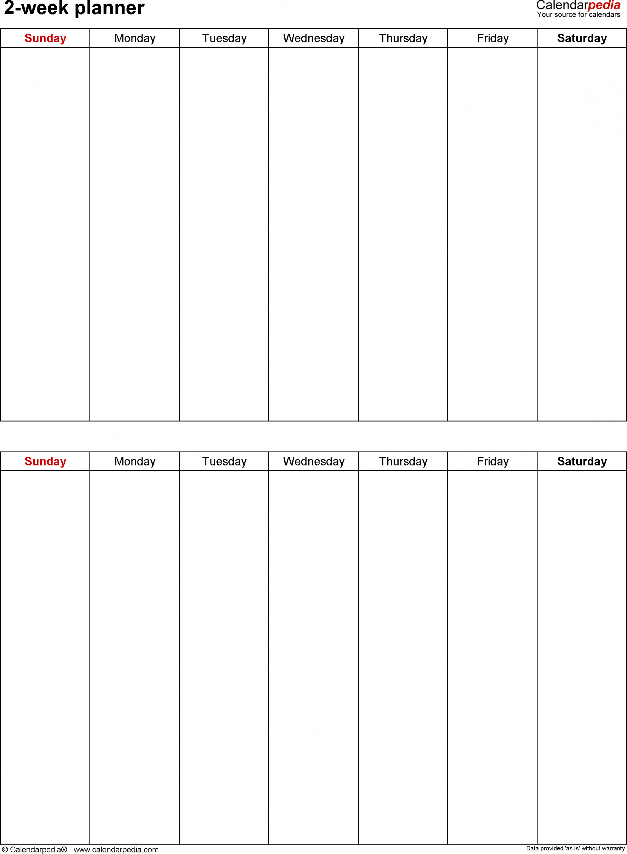 Free Weekly Planners in PDF format - + Templates