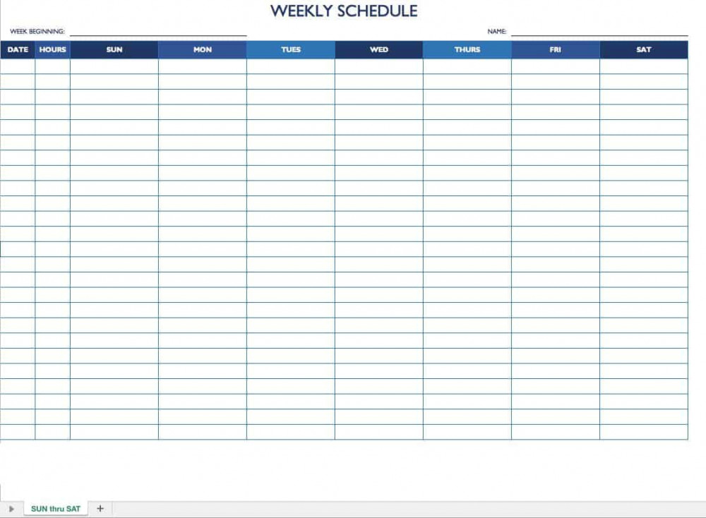 Free Work Schedule Templates for Word and Excel Smartsheet