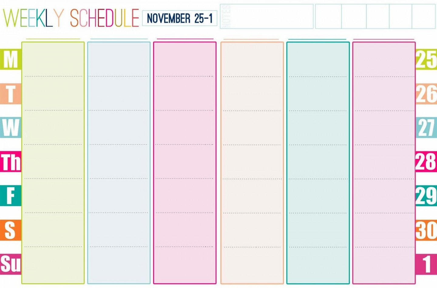 images of cute printable weekly calendar template designsolid