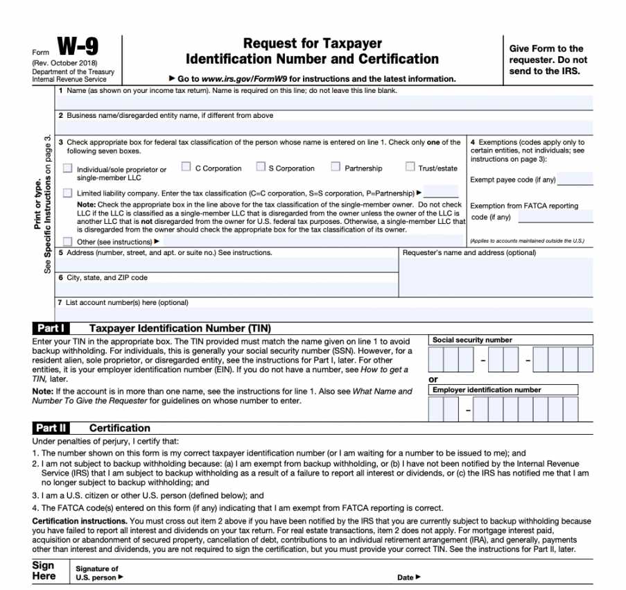 IRS Form W-  ZipBooks