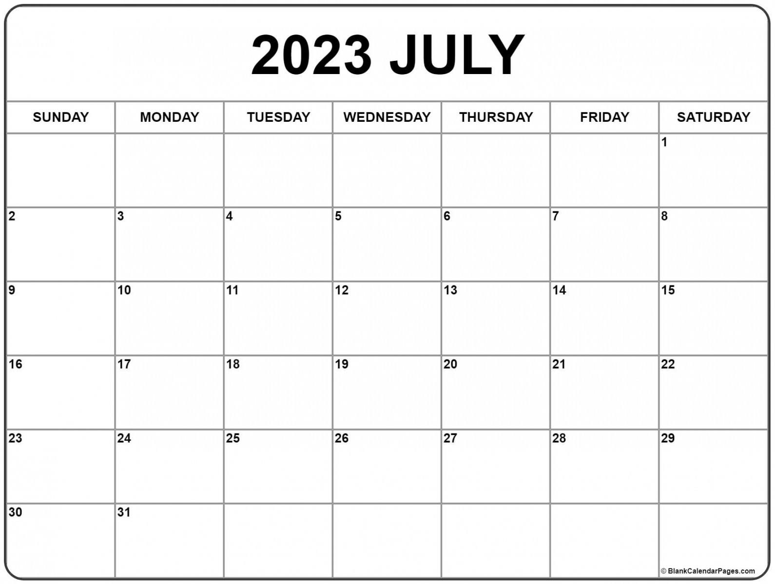 July  calendar  free printable calendar