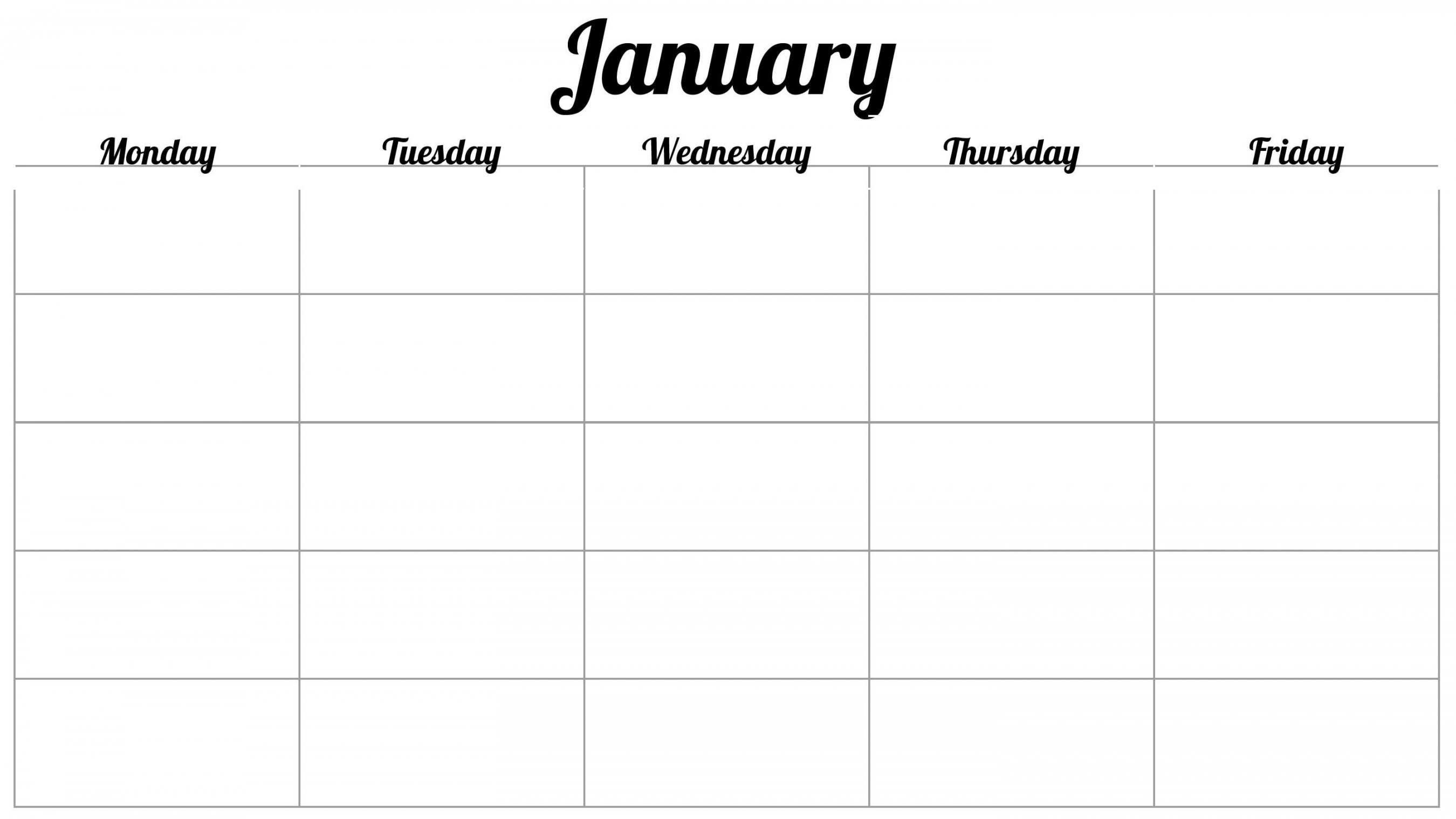 Monday Start  Day Blank Weekly Calendar Printable - Etsy