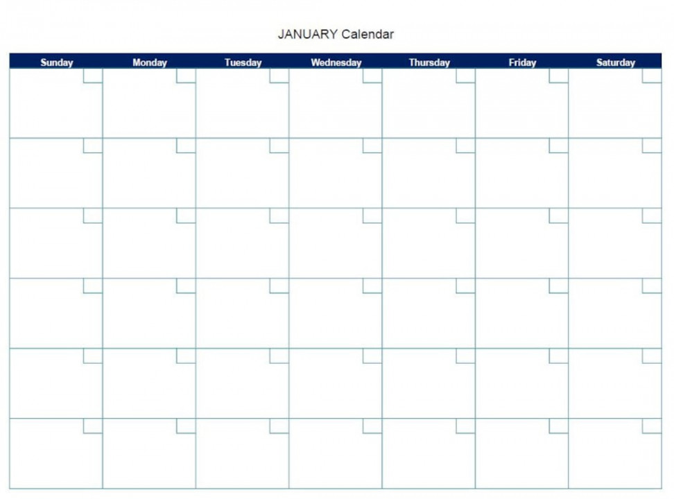 Month Blank Digital Printable Calendar PDF - Etsy Finland