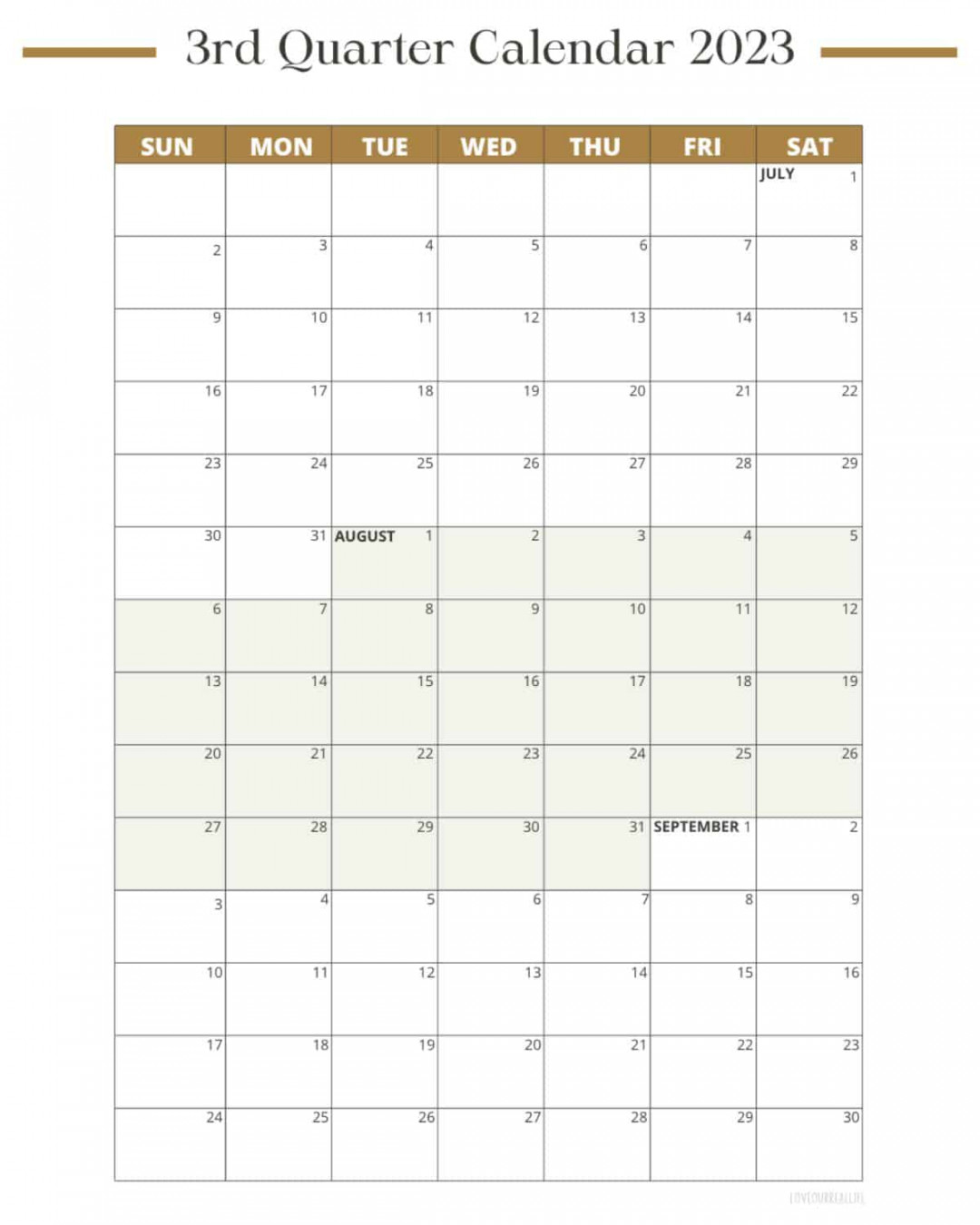Month Calendar Printables: 202 and  ⋆ Love Our Real Life