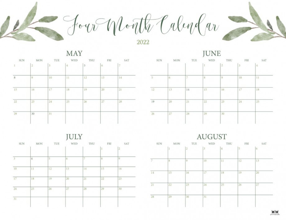 Month Calendars -  FREE Printables  Printabulls