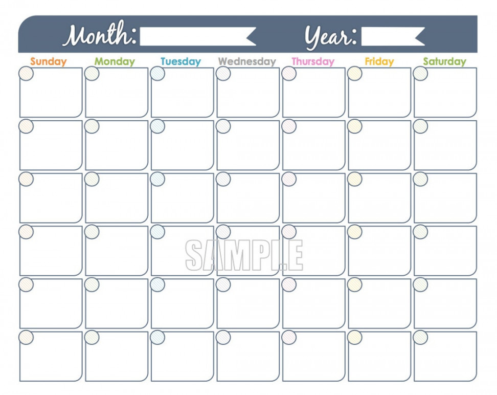 Monthly Calendar Printable Undated Fillable Family - Etsy Israel