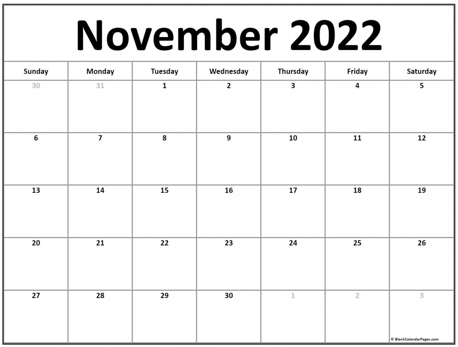November  calendar  free printable calendar