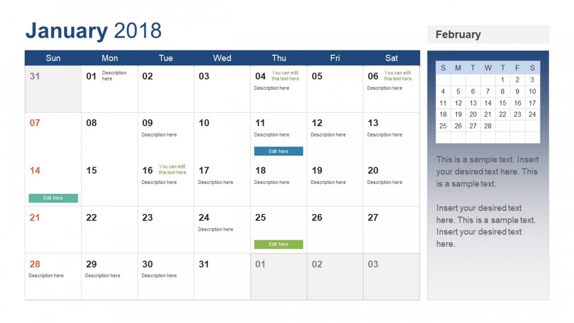 PowerPoint Calendar Template Year
