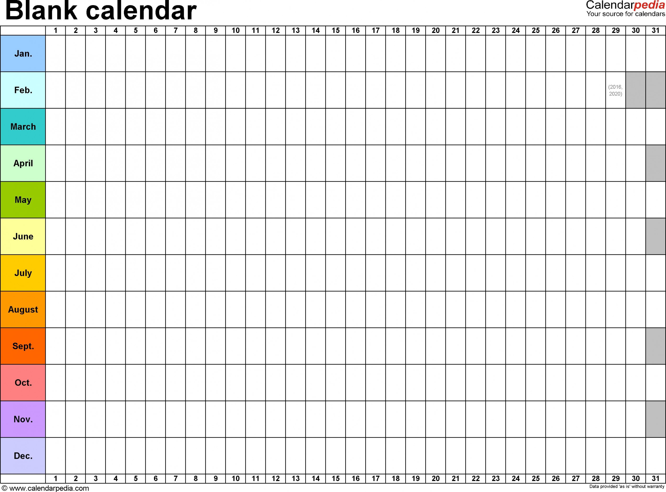Printable Blank  Day Calendar  Excel calendar template, Weekly