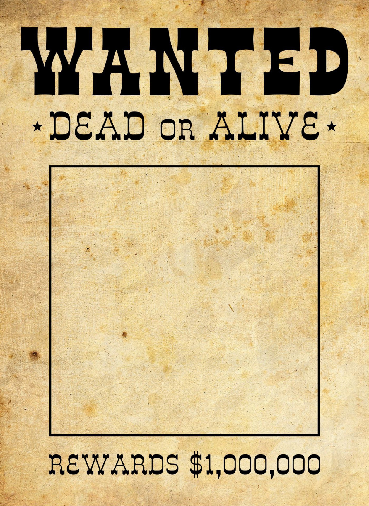 Printable Blank Wanted Poster Template  Posters printable, Poster