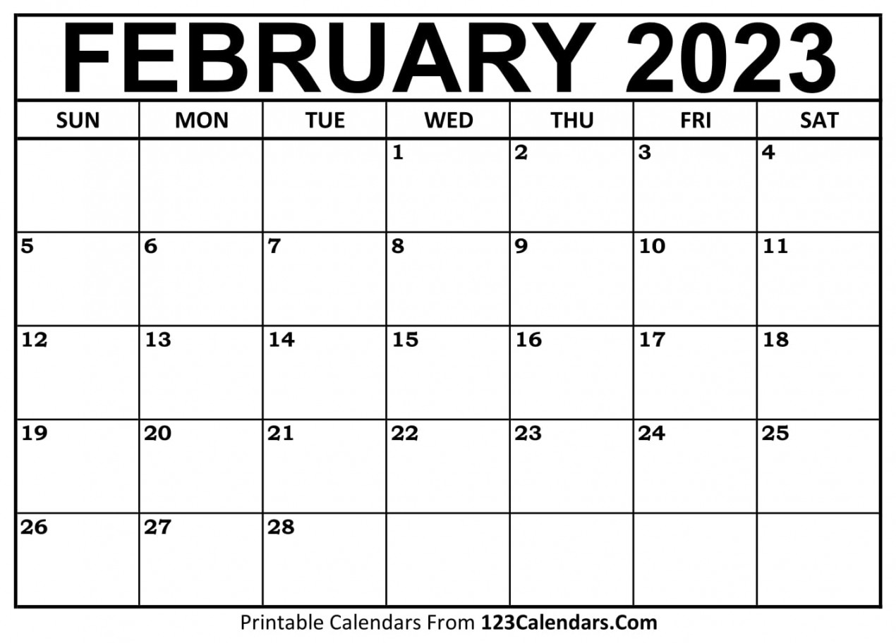 Printable February  Calendar Templates - Calendars