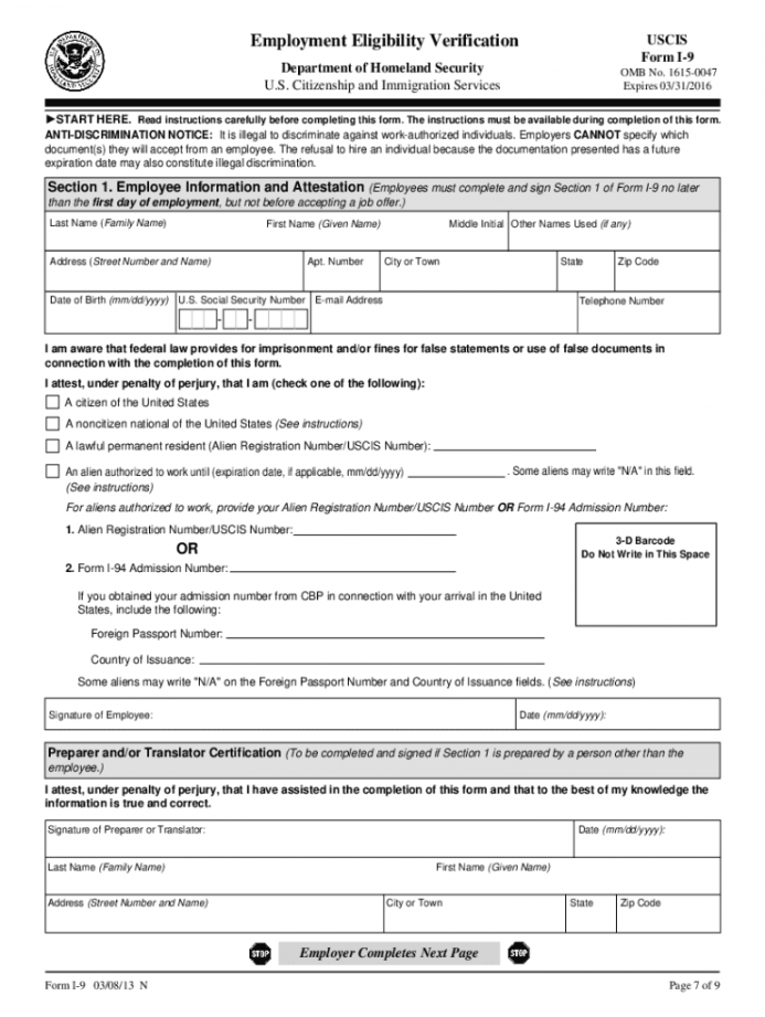 Printable I  Form - Fill Online, Printable, Fillable, Blank