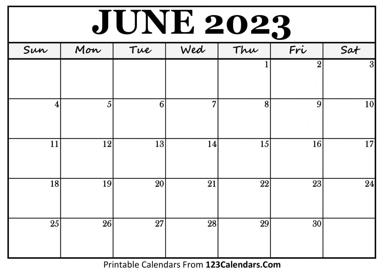 Printable June  Calendar Templates - Calendars