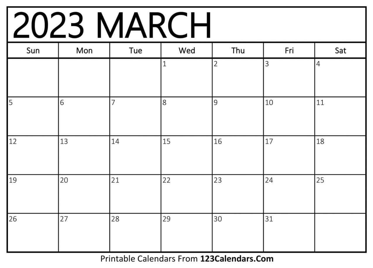 Printable March  Calendar Templates - Calendars