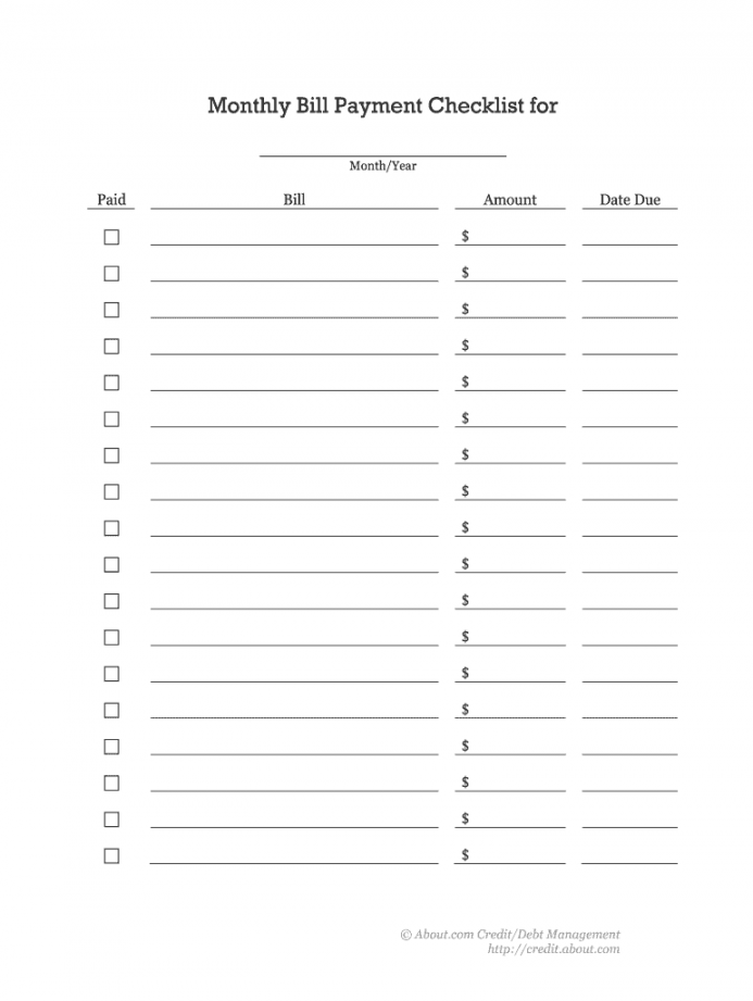 Printable Monthly Bill Payment Log - Fill Online, Printable