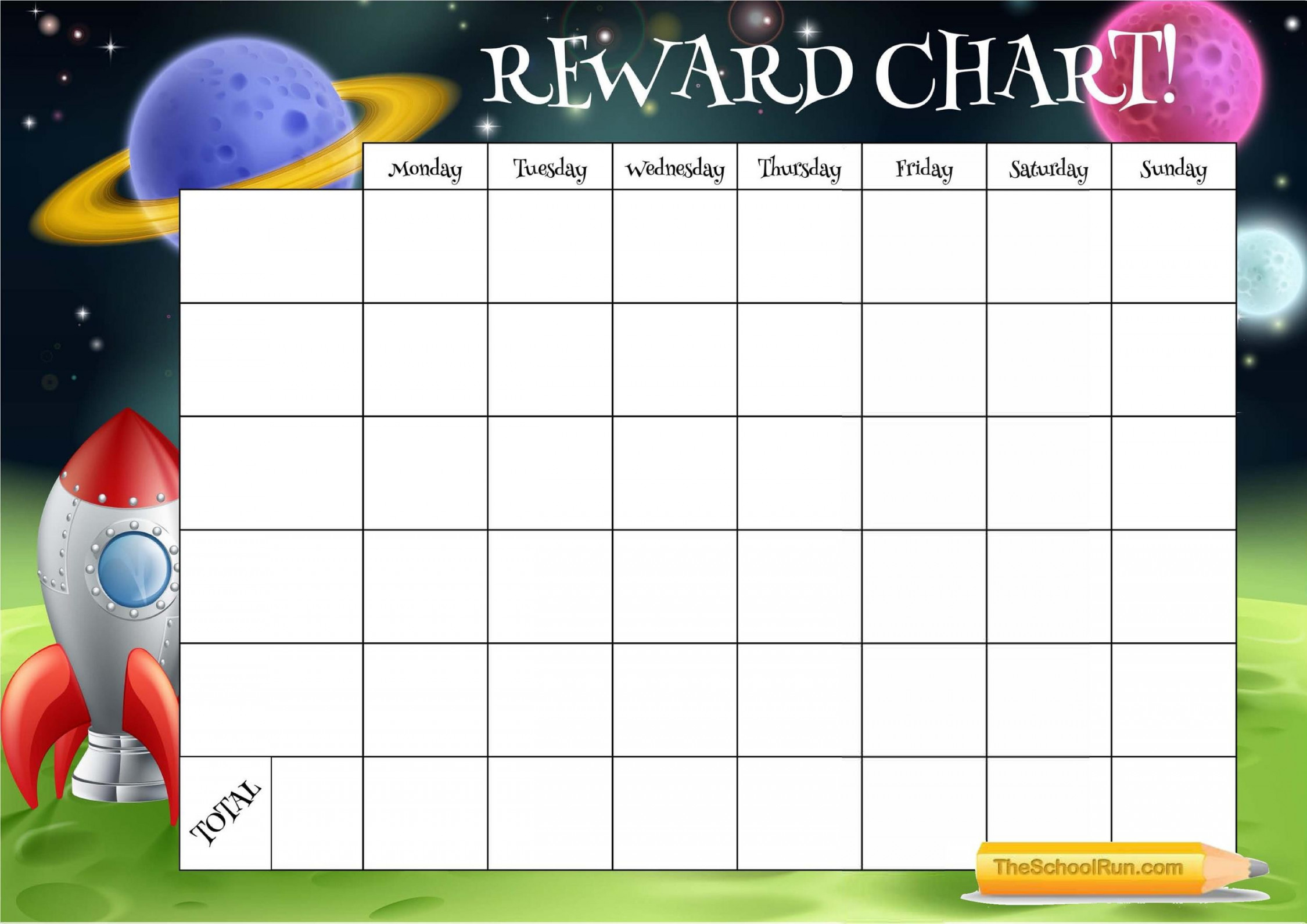 Printable Reward Charts for Kids (PDF, Excel & Word)