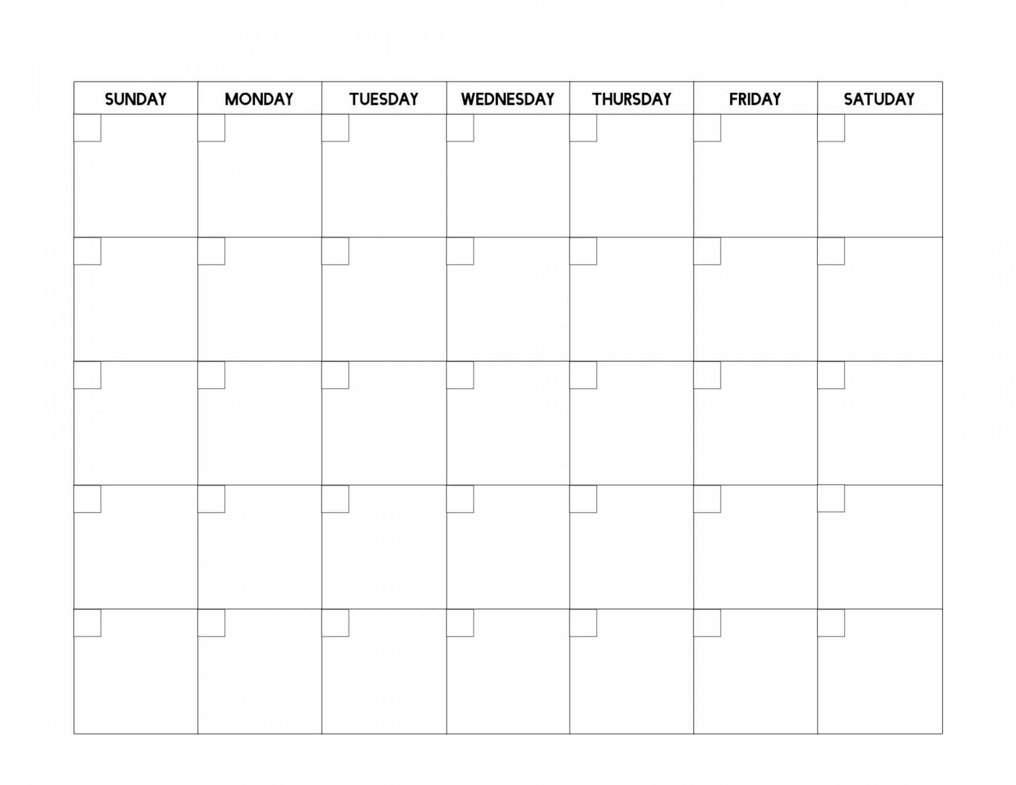 Remarkable Printable Calendar With No Dates  Blank calendar pages