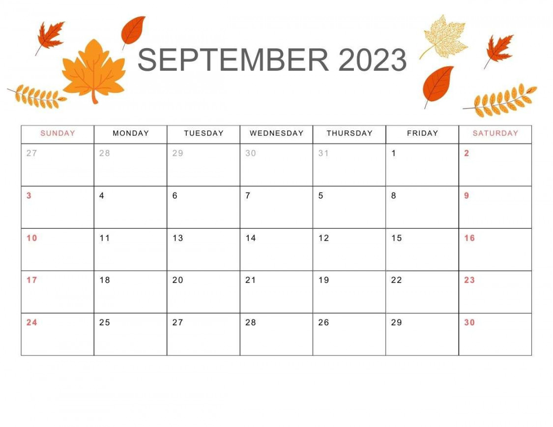 September  Calendar Templates - Free Download! - Home Printables